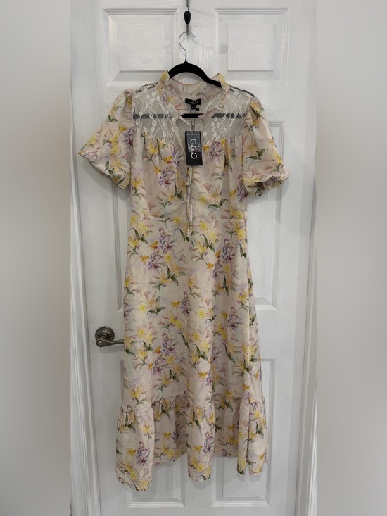 Gigio Dresses & Skirts - Beautiful Floral Lace Yoke Dress in Cream
